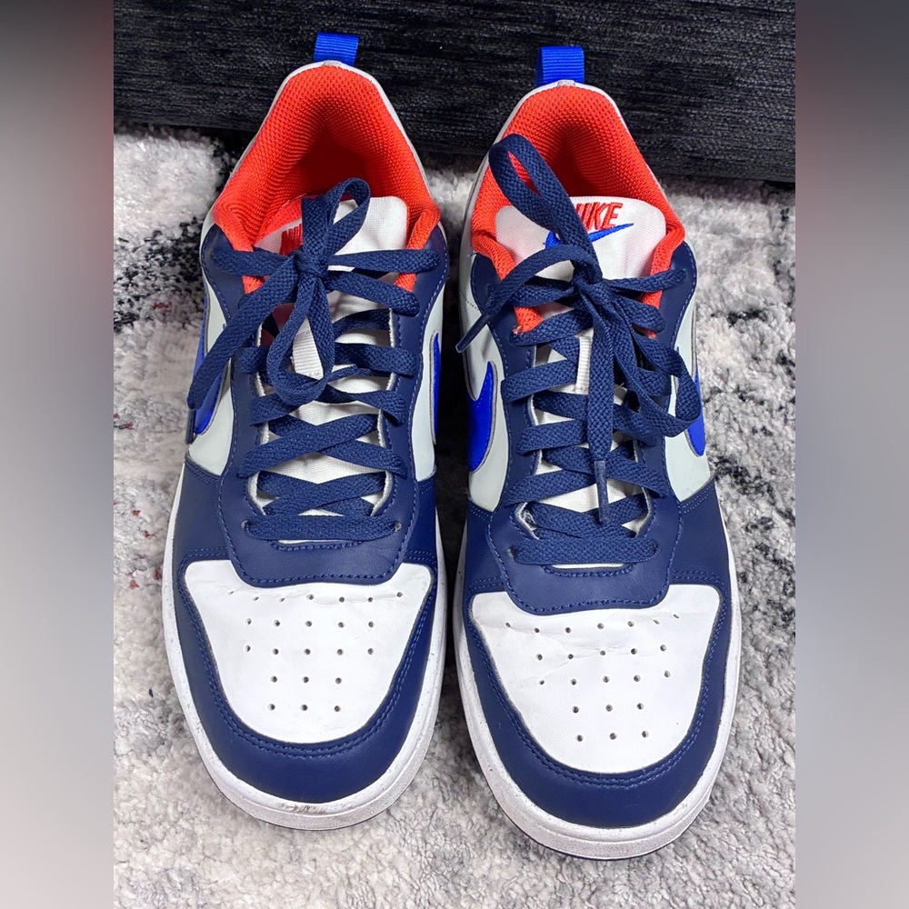 Sz. 7Y “Big Boys”Nike Court Borough Navy / Orange Light Silver Hyper Royal - Picture 12 of 15